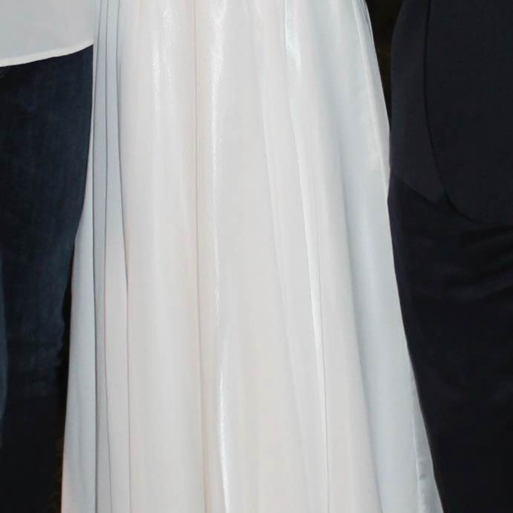 Sherri Hill White and Silver Prom Dress - Picture 4 of 4